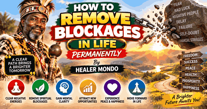 How to remove blockages in life permanently – spiritual cleansing and guidance by Healer Jaaja Mondo
