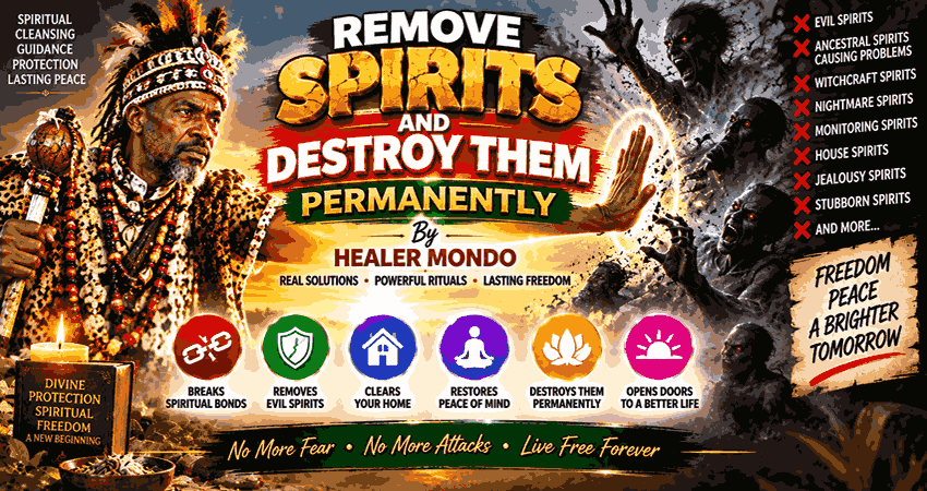 Remove evil spirits and destroy them permanently – spiritual protection and cleansing by Healer Jaaja Mondo