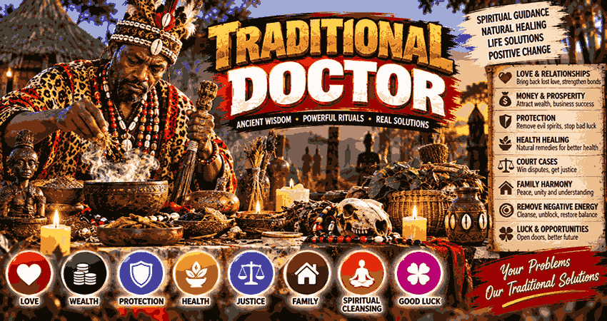 Traditional doctor – trusted African traditional healer Jaaja Mondo offering herbal and spiritual healing